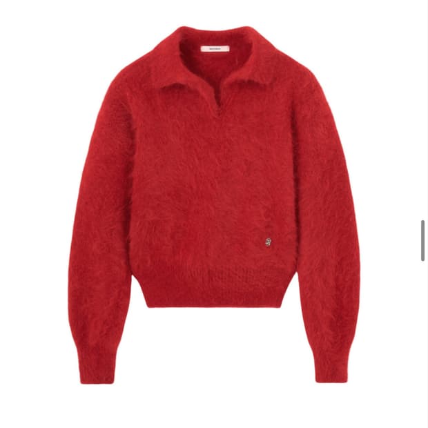 문선 moonsun 앙고라 니트