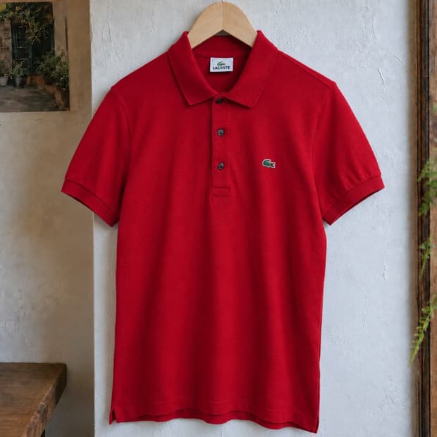 95 LACOSTE 라코스테 반팔 카라티 피케 셔츠 레드