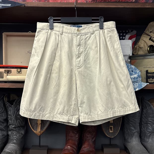 90s 폴로 랄프로렌 투턱 플리츠 테일러 쇼츠 팬츠 N1108  