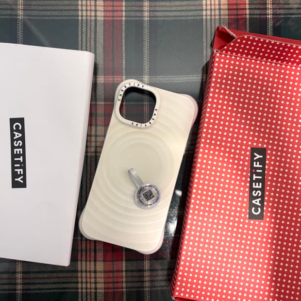 CASETIFY 케이스티파이 아이폰15 리플 케이스 화이트