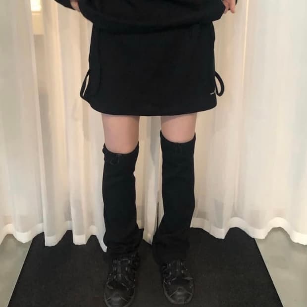 지초이 스커트 레그워머 세트 24-001 와플