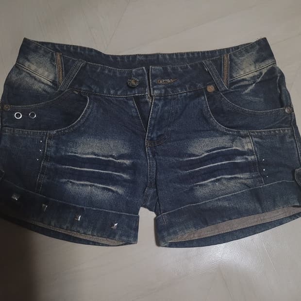 빈티지 워싱 데님 숏팬츠 핫팬츠 미니팬츠 데님팬츠 청반바지 y2k 갸루