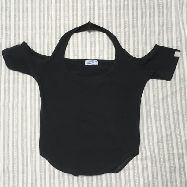 플리즈노팔로우 플노팔 데니 홀터탑 데니탑 차콜