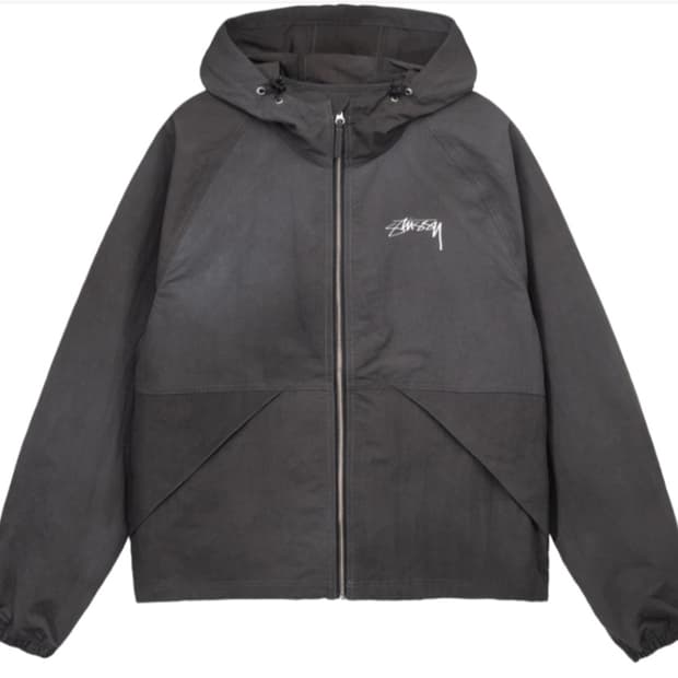 스투시 웨이브 다이 비치 쉘 자켓 블랙 S