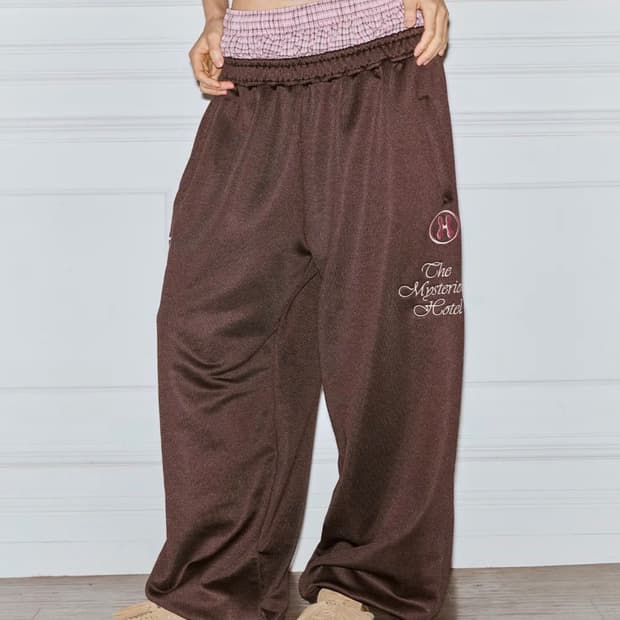 즉입거래/ 미스테리어스호텔 레이어드팬츠 브라운