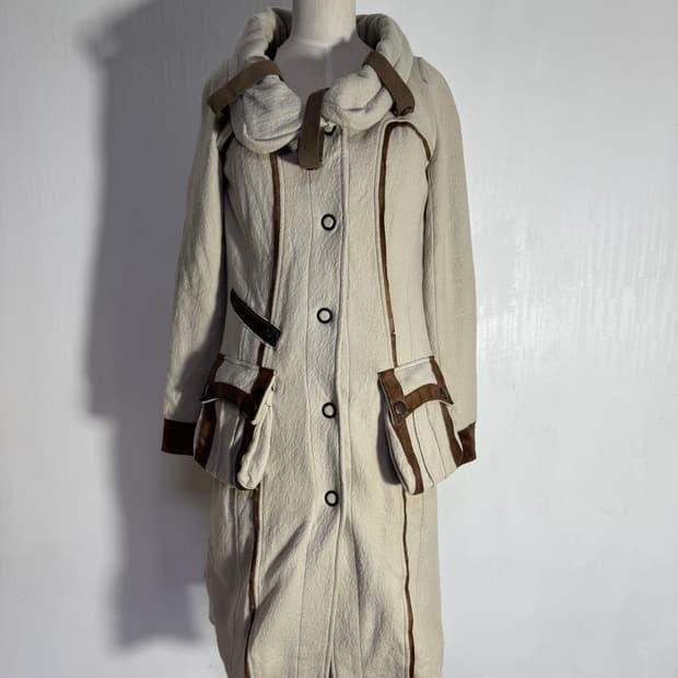 Luxxm 밀리터리 베이스 아방가르드 코트 하라주쿠 y2k lgb goa