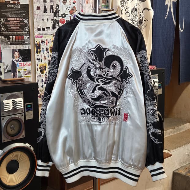도그타운 90s 드래곤 자수 펑크 오리엔탈 오버핏 스카잔