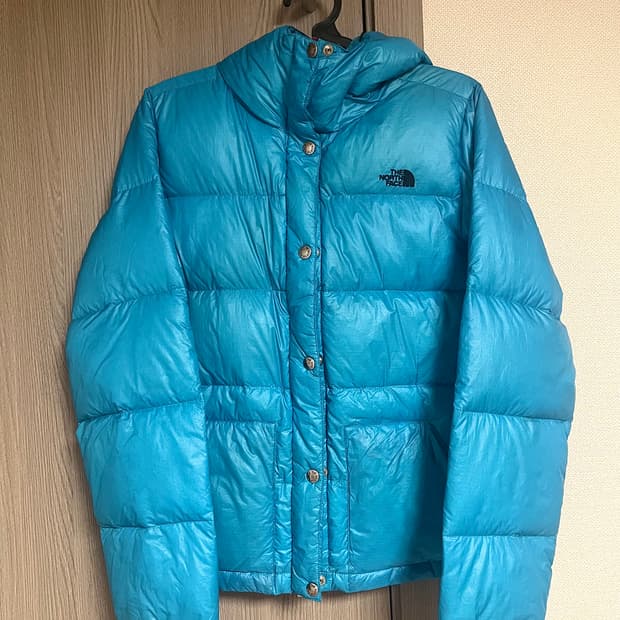 빈티지 노스페이스 시에라 후드 푸퍼 패딩 스카이 블루 플럼