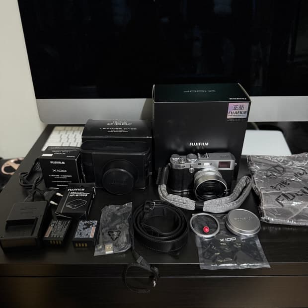 [민트급] 후지 필름 x100f 실버 포터 탱커 스트랩 정품 악세사리