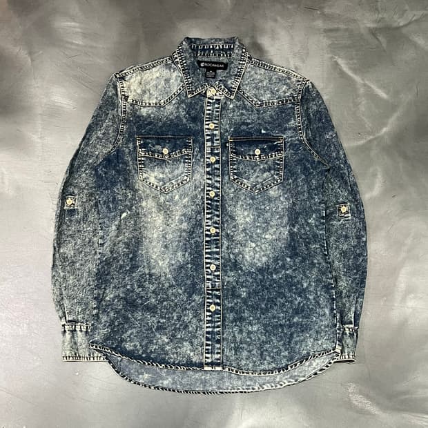  로카웨어 워싱 데님 셔츠 y16066