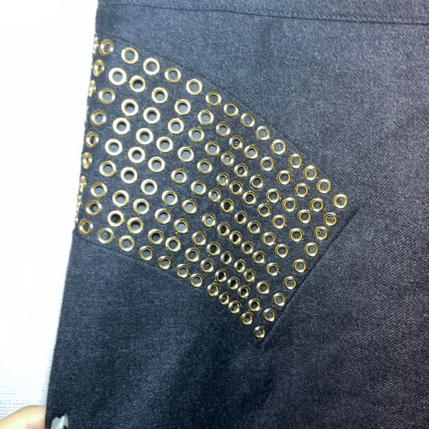 Gianfranco ferre stud midi skirt