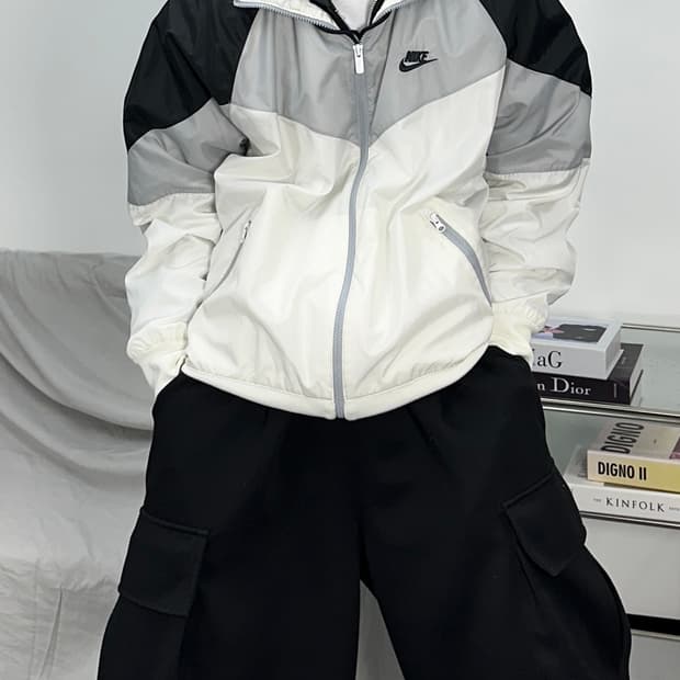 나이키 빅로고 배색 바람막이 XL
