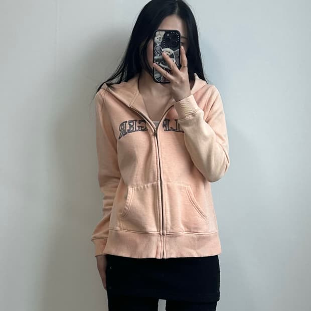 타미힐피거 자수로고 스킨톤 후드집업