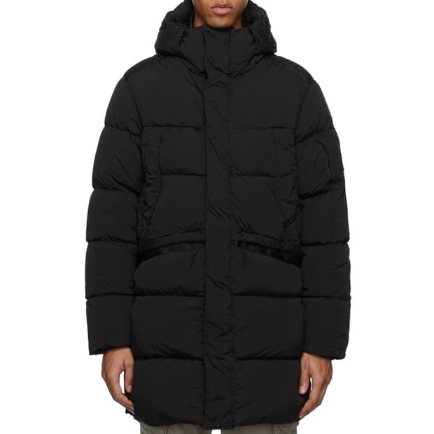 [XL] 블랙 cp company nycra-r 패딩 다운 점퍼 파카