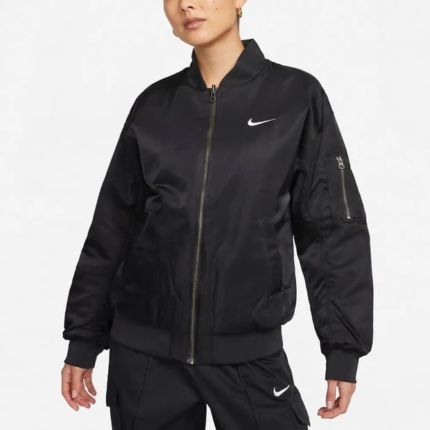 나이키 NSW 리버시블 바시티 봄버 자켓 블랙