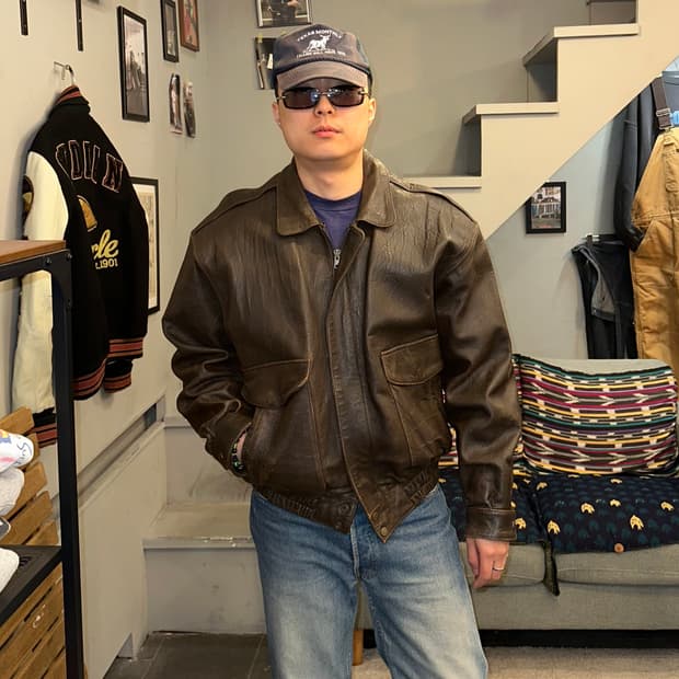Early 90’s Japanese lambskin A-2 bomber 