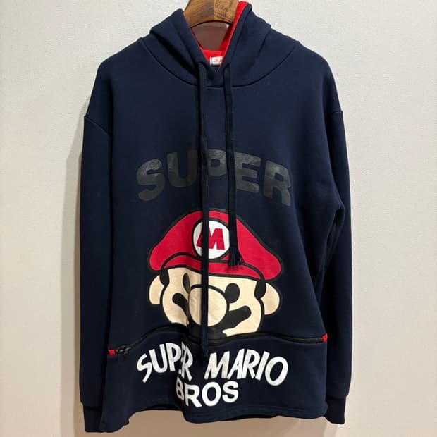 슈퍼 마리오 후드티 네이비 90