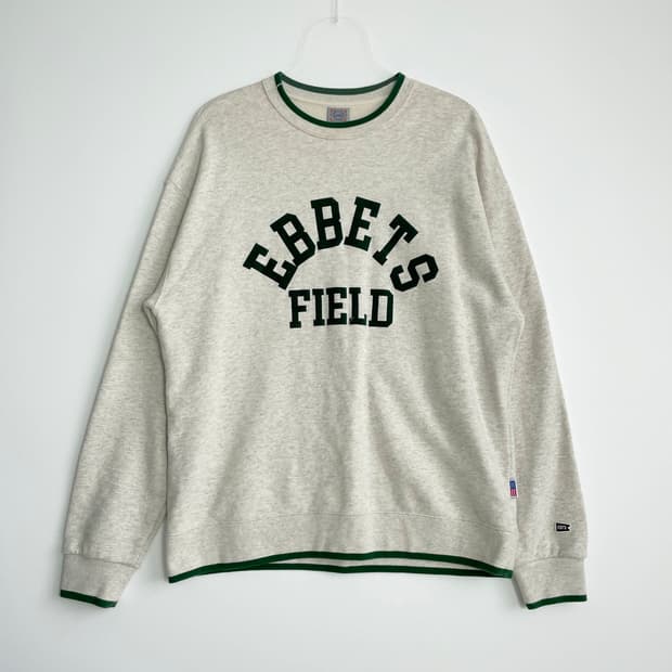 B2 이벳필드(Ebbets Field) 아치 로고 립배색 맨투맨 M사이즈