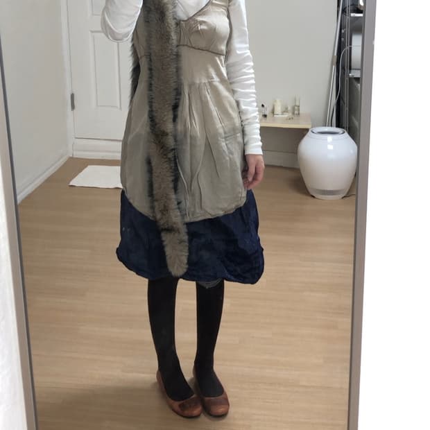 [직수입] 빈티지 코튼 실크 드레스와 스커트 2 set