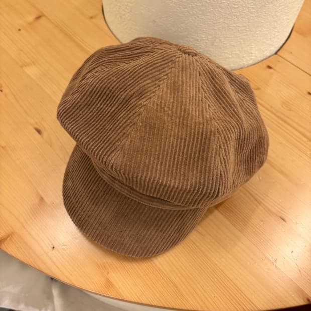 빈티지 브라운 코듀로이 빵모자