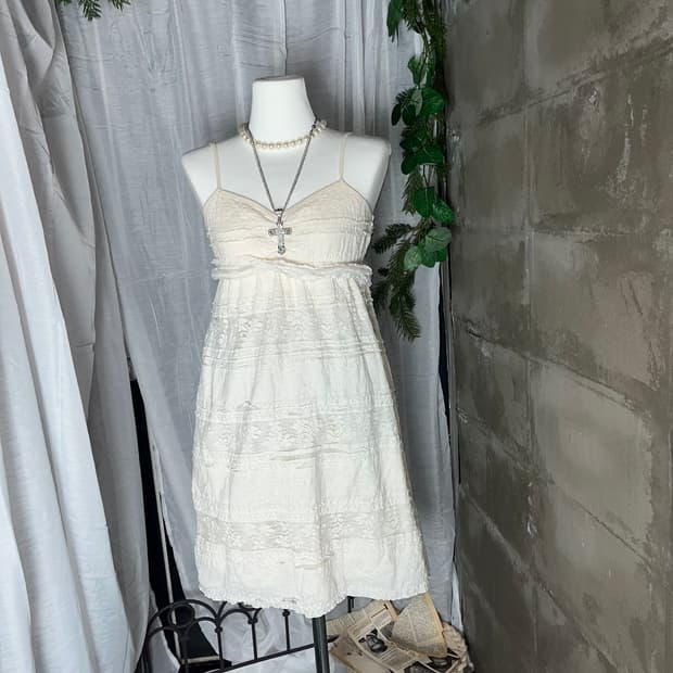 갸루 슬리브 나시원피스