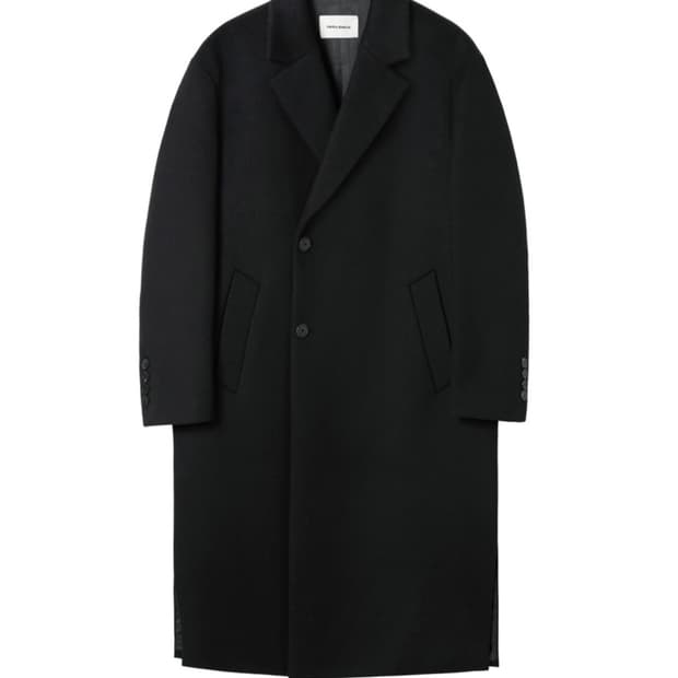 딥 벤트 캐시미어 코트 BLACK 