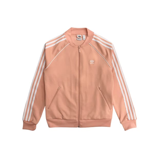 아디다스 여자 여성 우먼스 슈퍼스타 핑크 트랙탑 져지 집업 자켓 L