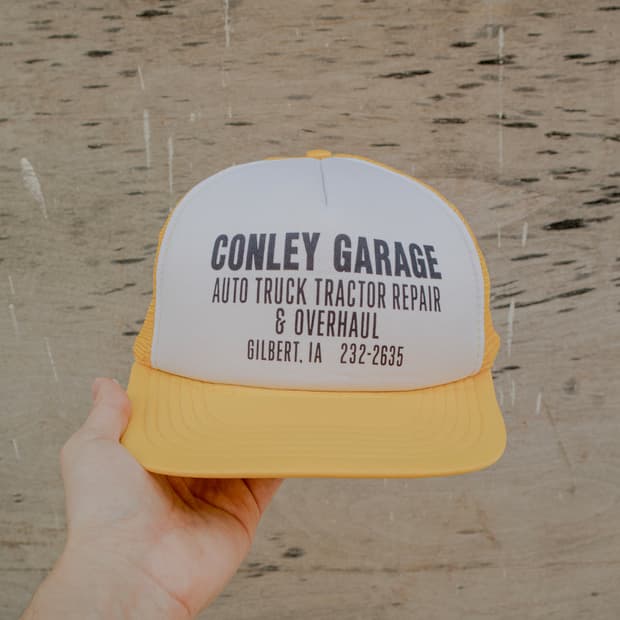 repair shop Vintage damage 매쉬 트러커 캡