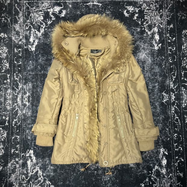 O0s Belted Fur Buttons Jaket