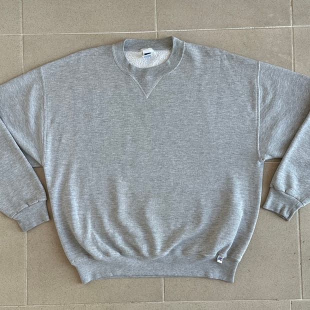 90s 빈티지 러셀 스웻셔츠 그레이 XL