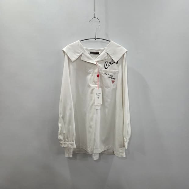 게스 키즈 세일러카라 화이트롱 블라우스 145