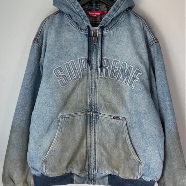 슈플림 리플렉티브 아크 후드 워크 자켓 데님