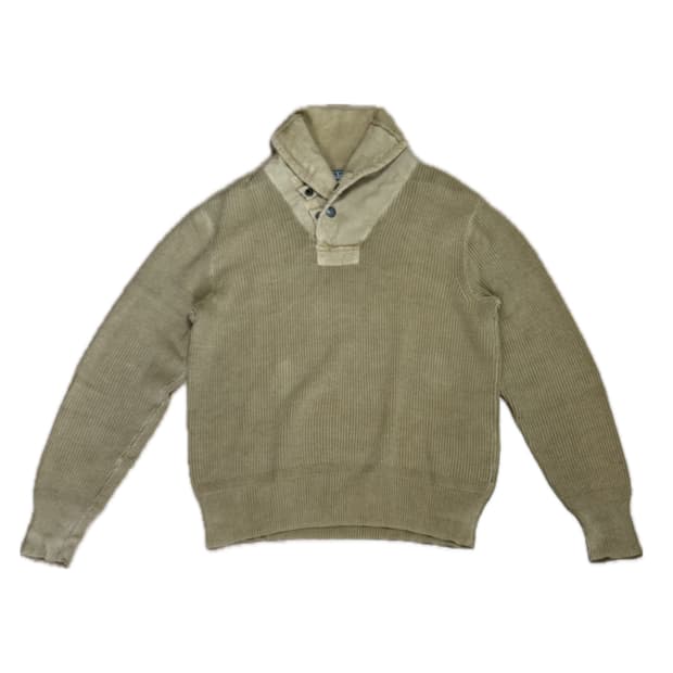 폴로 밀리터리 숄카라 니트