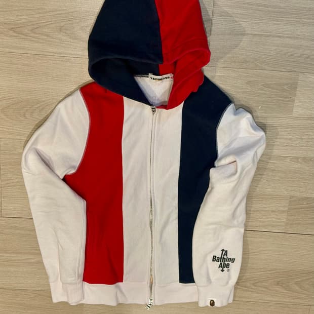 BAPE 베이프 Tricolor 후드 집업