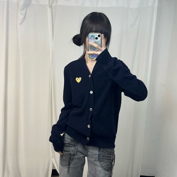 Comme des Garçons navy cardigan