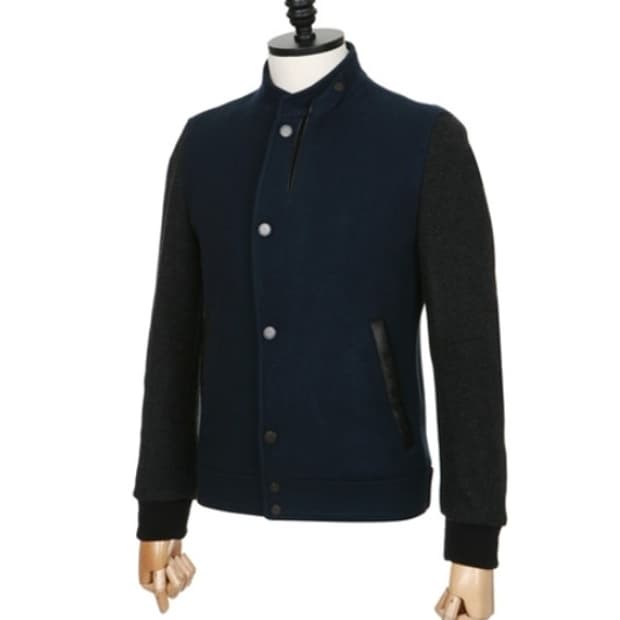 질스튜어트 뉴욕 가죽 스타디움 봄버 자켓