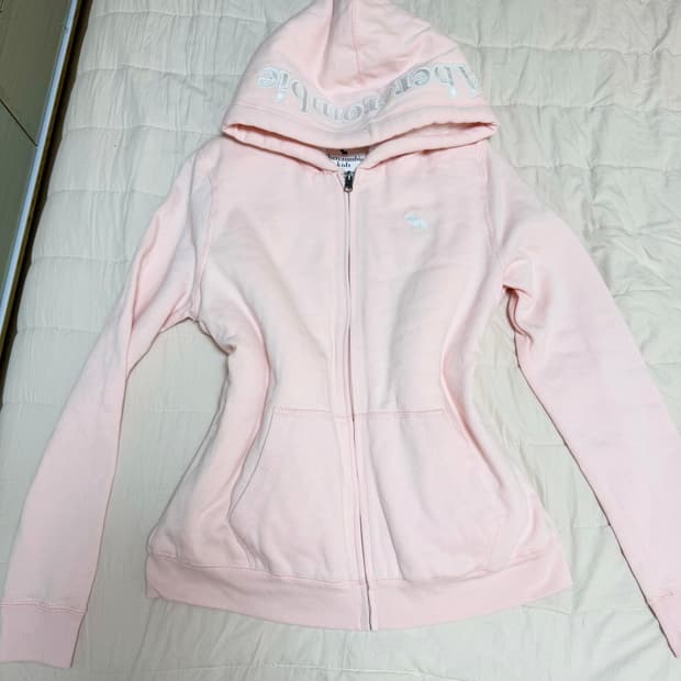 아베크롬비 핑크 후드집업 새상품