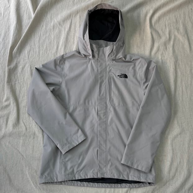 노스페이스 라이트그레이 바람막이 L