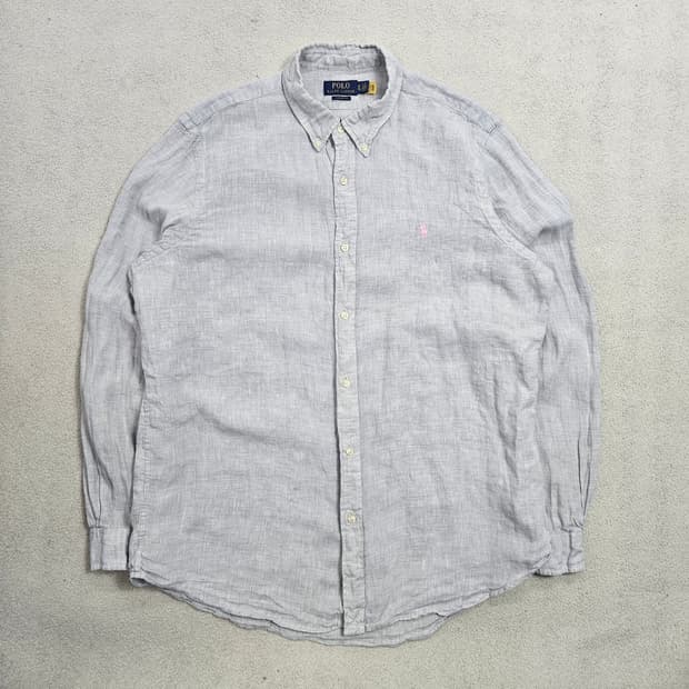 폴로 랄프 로렌 신형 QR 린넨 셔츠 XL