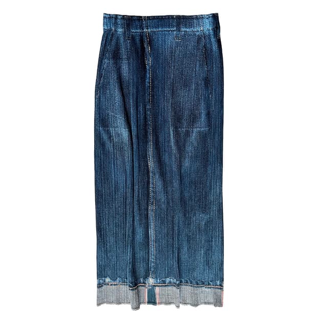 ISSEY MIYAKE PLEATS PLEASE denim skirt