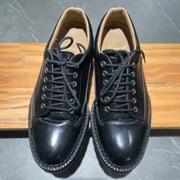 수제화 브랜드 바나나핏(Bananafit)비브람창 청키솔 더비 슈즈255