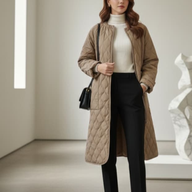 잇미샤 퀼팅 다운 롱패딩 66사이즈