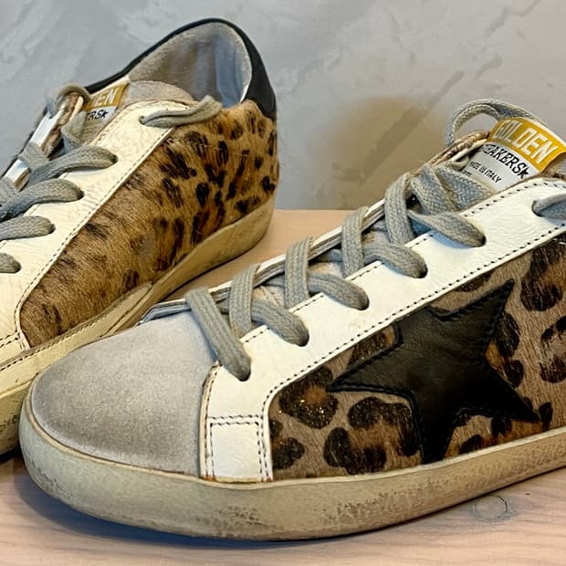 골든구스 Golden Goose슈퍼스타 레오파드 송치 로우탑 37
