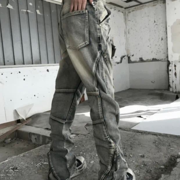 쿄이 grind zip cargo pants 블루 S