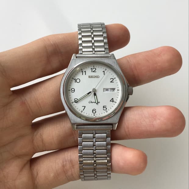 80s seiko chronos arabic index quatz