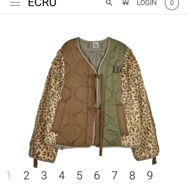 스탠드얼론 레오파드 퀄팅 자켓 구합니다
