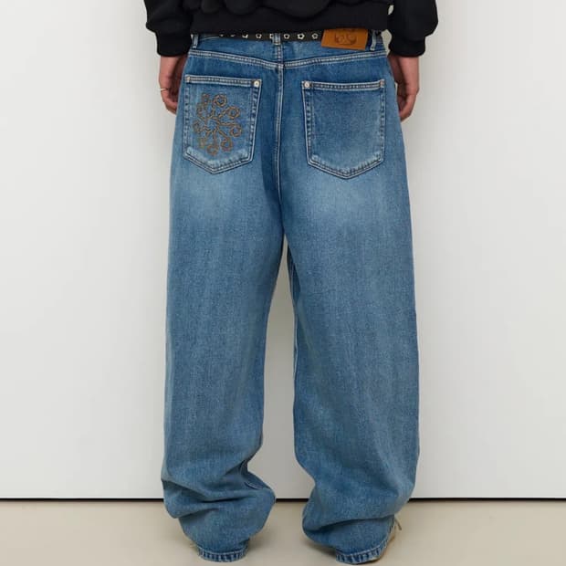9999아카이브 Linking Wide Denim Pants