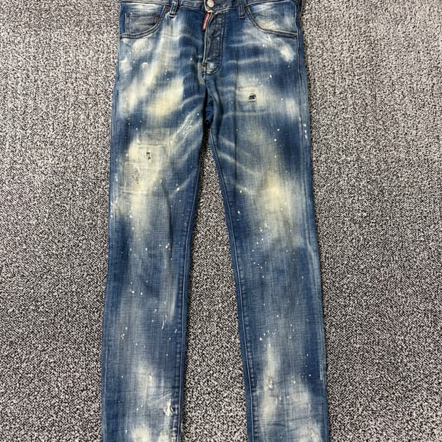 빈티지9. 디스퀘어드2 페인트 스플레터 데님 진 청바지 팬츠