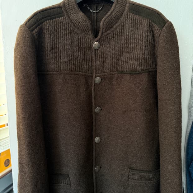 빈티지 울 오스트리아 브라운 트위드 자켓 L