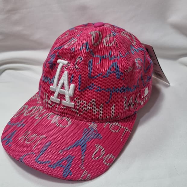 새상품 MLB 엠엘비 LA다저스 핑크 메쉬 볼캡